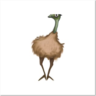 Cute Emu Drawing Posters and Art